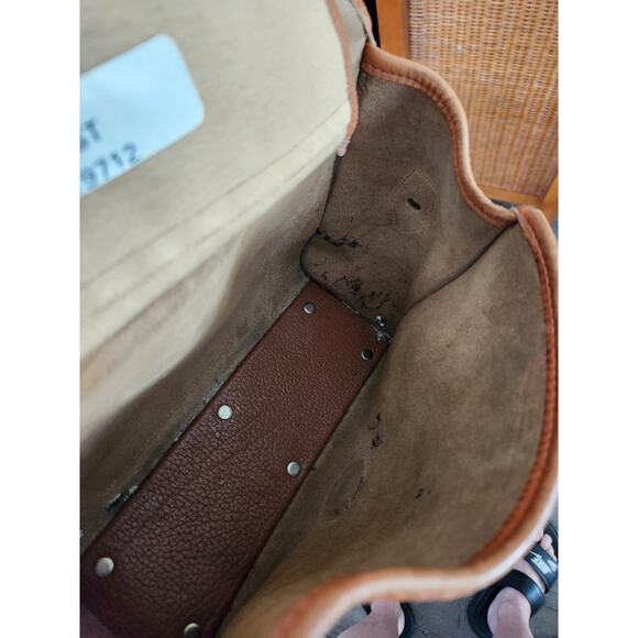 VTG 80s Dooney & Bourke Essex R25 Leather Saddle Tan Handbag Purse USA Serial # - Picture 12 of 15